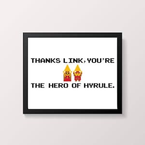 The Legend of Zelda End Screen Cross Stitch Pattern - White Background