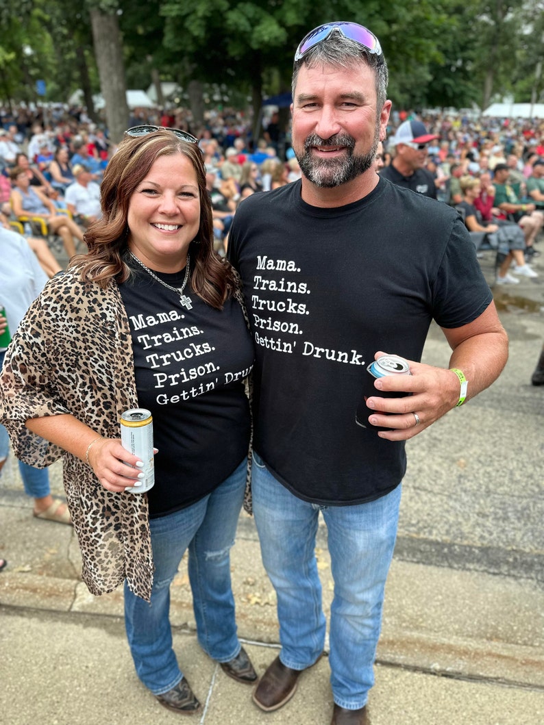 Mama Trains Trucks Prison Gettin' Drunk Black Tee OR Hoodie, David Allan Coe Never Called Me By My Name bild 5