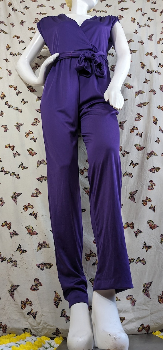 1970s Samuel Blue Purple Jumpsuit