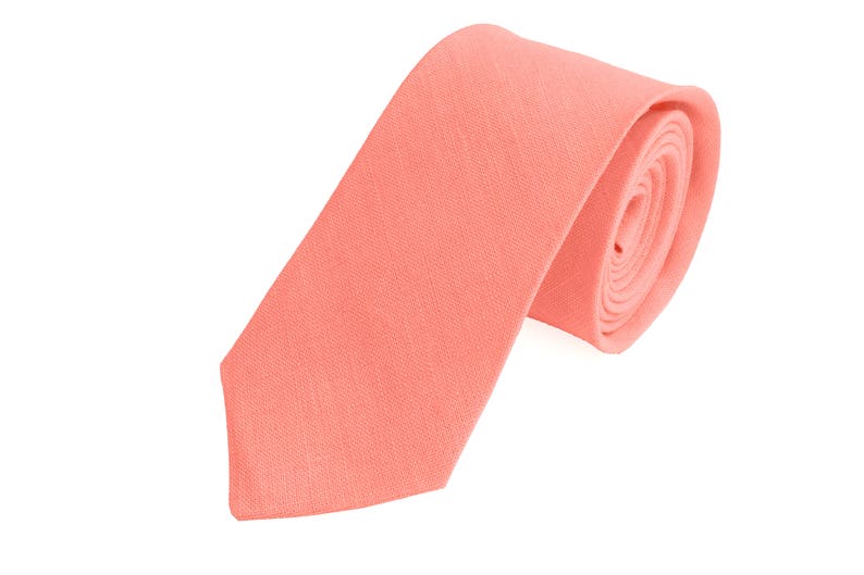 Salamon Necktie For Wedding tie For Groomsmen Salamon Pocket Square With Necktie Orange Men/'s Necktie Peach tie For Men