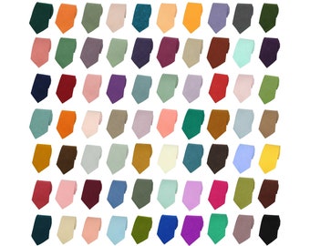 Handmade Linen Necktie, Solid Colors, Quality Craftsmanship