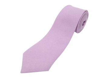Lavendel Leinen Krawatte Für Hochzeit / Krawatte Für Trauzeugen / Lavendel Farbe Einstecktuch mit Krawatte / Lavendel Herren Krawatte