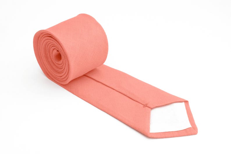Salamon Necktie For Wedding tie For Groomsmen Salamon Pocket Square With Necktie Orange Men/'s Necktie Peach tie For Men