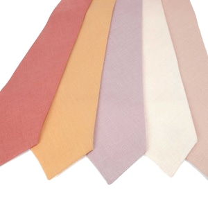 Dusty pink color variation for linen necktie / dusty pink necktie, bow tie, suspenders, pocket square, cufflinks in men's/boy's size