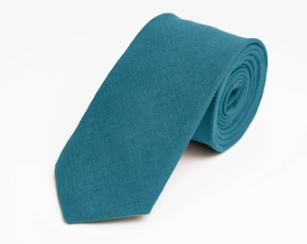 Dark Teal Tie For Wedding / Tie For Groomsmen / Dark Teal Pocket Square With Necktie / Teale Men&#39;s tie / Teal Necktie For Men