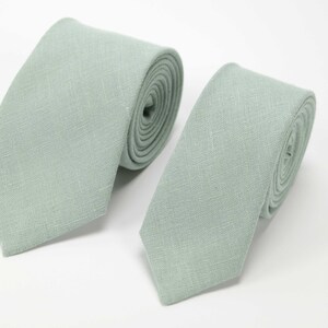 Light Sage Green Necktie, Suspenders, Bow tie, Pocket Square For Wedding / Regular Tie, Skinny Tie's Adult's and Boy's size Suspenders image 5