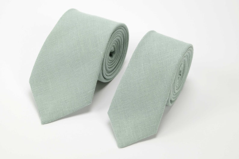 Corbata verde salvia claro, tirantes, pajarita, pañuelo de bolsillo para boda/corbata regular, corbata delgada Tirantes de tamaño de niño y adulto imagen 5