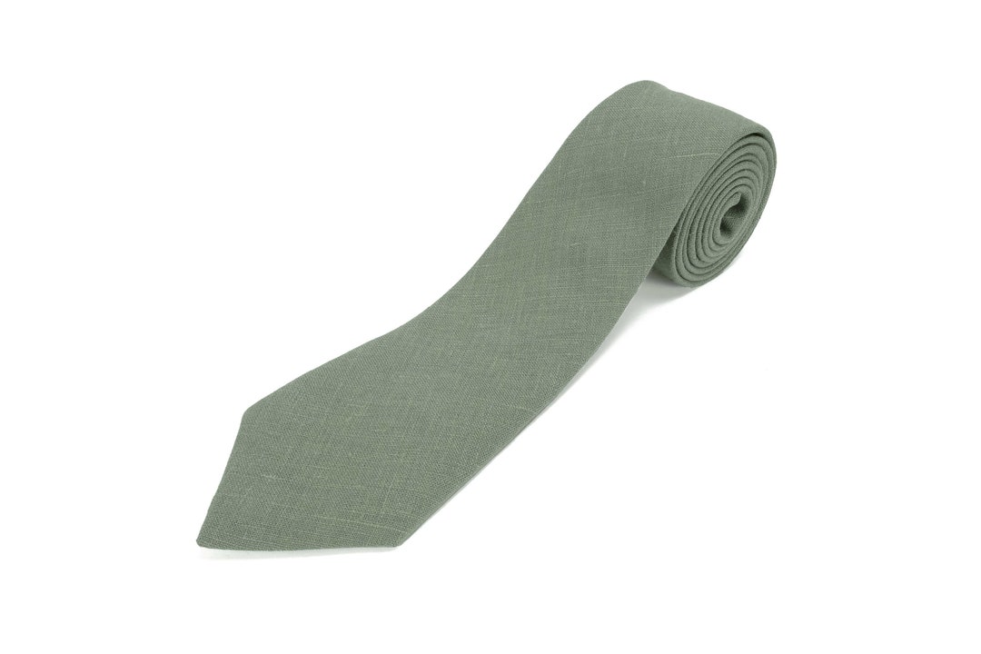 Eucalyptus Green Necktie, Bow Tie, Pocket Square / Suspenders