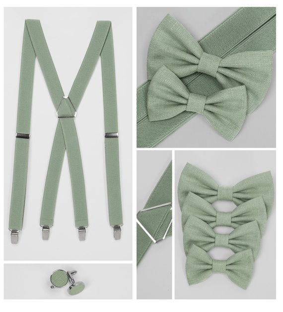 Bow Tie & Braces Kit Green Adult Bow Tie & Braces Kit Green Adult