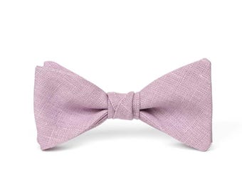 Lilac Linen Pre-tied Bow tie