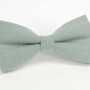 Corbata verde salvia claro, tirantes, pajarita, pañuelo de bolsillo para boda/corbata regular, corbata delgada Tirantes de tamaño de niño y adulto imagen 7