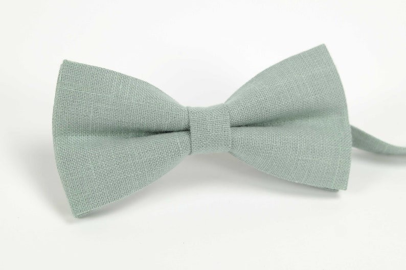 Corbata verde salvia claro, tirantes, pajarita, pañuelo de bolsillo para boda/corbata regular, corbata delgada Tirantes de tamaño de niño y adulto imagen 7