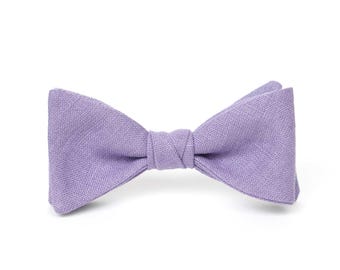 Dusty Lilac Linen Bow Tie | Men, Kids Sizes
