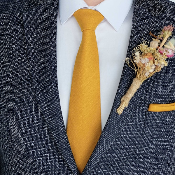 mens mustard tie