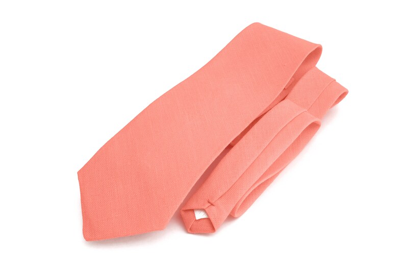 Salamon Necktie For Wedding tie For Groomsmen Salamon Pocket Square With Necktie Orange Men/'s Necktie Peach tie For Men