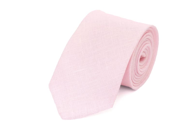Blush pink Tie For Wedding / Necktie For Groomsmen / Blush pink Pocket Square With Tie / Blush pink Men's Tie / Blush pink Bow tie For Men image 1