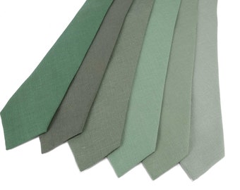 Sage color variation for linen necktie / choose sage green color for necktie, bow tie, suspenders, pocket square, cufflinks