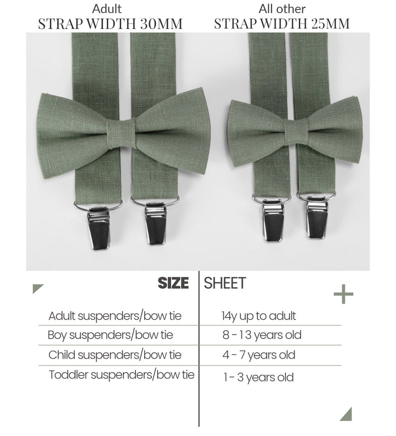 Stylish green linen bow ties, impeccably paired with suspenders, pocket squares, and cufflinks. Available in all sizes. Sage green color tie zdjęcie 4