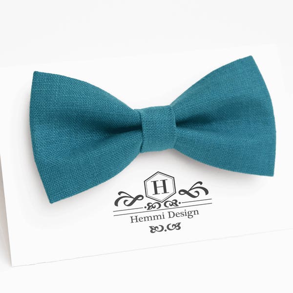 Dark Teal Bow Tie, Pocket Square, NeckTie / Boy's Bow Ties / Men's Bow Tie / Tie For Men / Suited Pocket Square Boy's / Groomsmen Pack