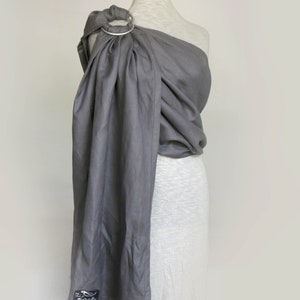 Babytrage Grau Baby Ring Sling Neugeborene Kleinkind Säugling Baby Tragetuch Babytrage Ring Sling für alle Jahreszeiten von BabySlingLanaZi