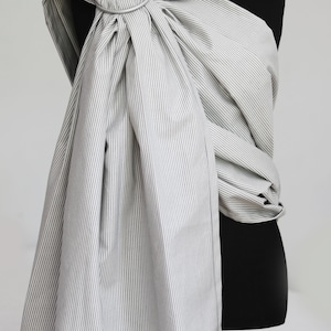 Porte-bébé écharpe de portage nouveau-né écharpe de portage blanc gris à rayures