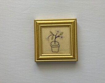 Small Frame of Potted Flowers