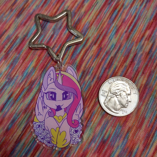 2" Acrylic Keychain, Princess Cadence - My Little Pony: Friendship is Magic - Art by Gleamy Dreams