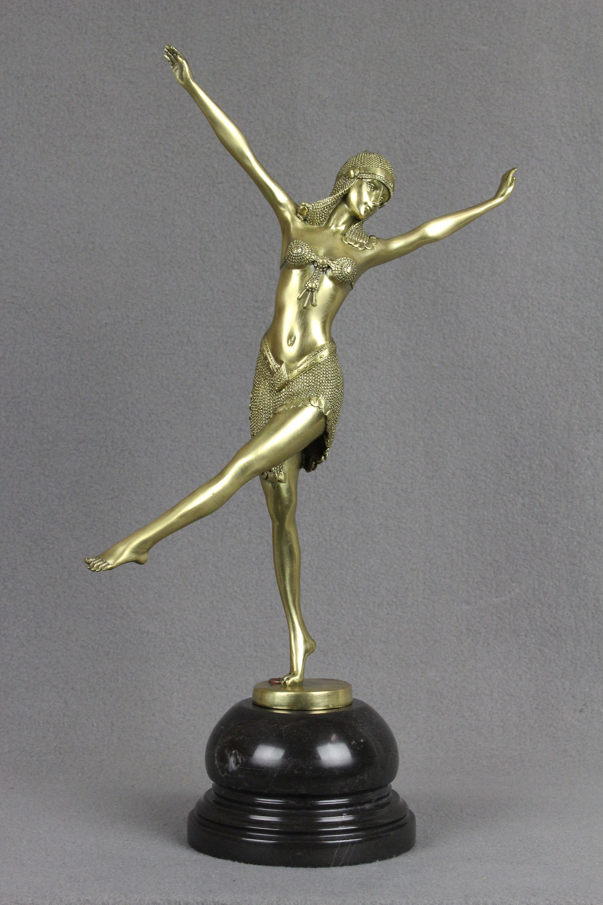 Bronze Sculpture Art Deco Dancer Statue Figure Demetre Etsy