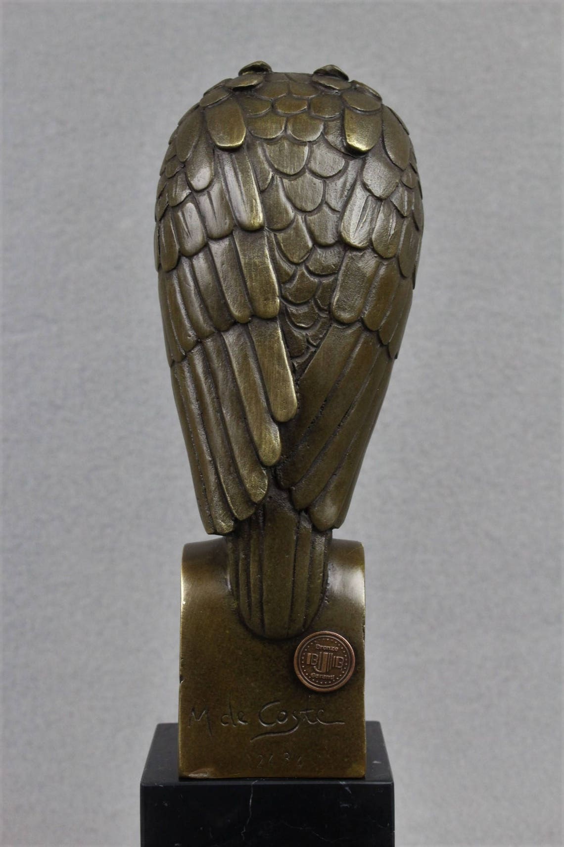 Bronze Sculpture Art Deco Owl Animal Figure Statue Art Artwork Etsy