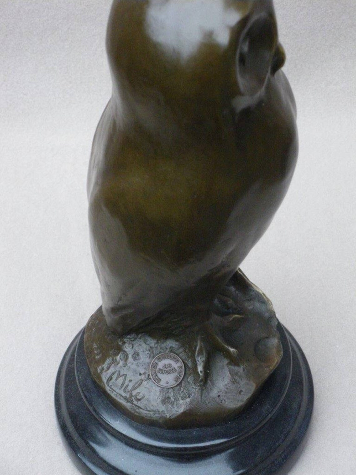 Bronze Sculpture Art Deco Owl Statue Figure Abstract Modern Etsy