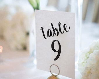 Printable Wedding Table Numbers - Table Numbers 1-20 size 4x6 - INSTANT DOWNLOAD!
