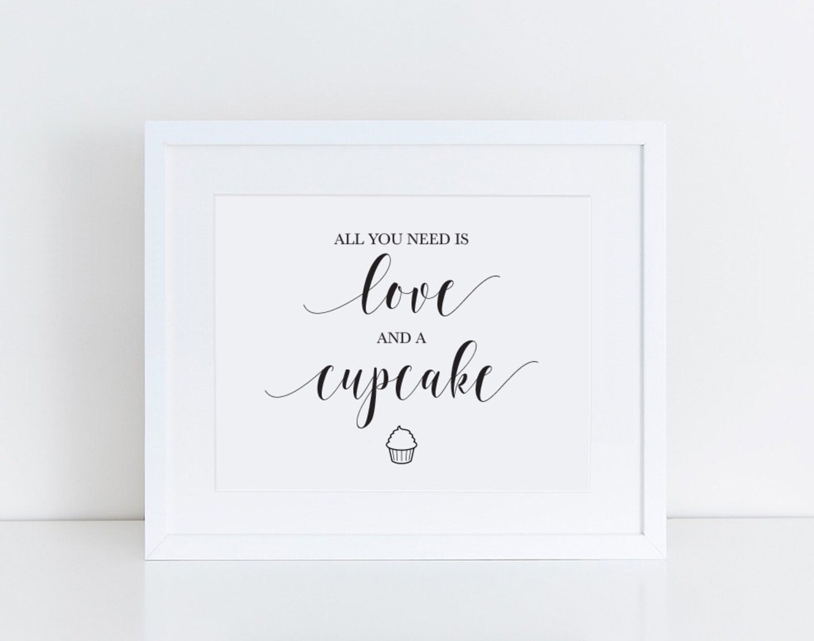 Love and a Cupcake 8x10 Printable Sign Wedding Sign - Etsy