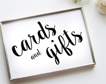 Wedding Cards and Gifts Sign Printable 5x7" INSTANT DOWNLOAD!