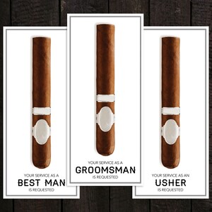 Carte di sigari Groomsman - Sarai il mio testimone dello sposo/usciere/testimone - Download istantaneo! File stampabile!
