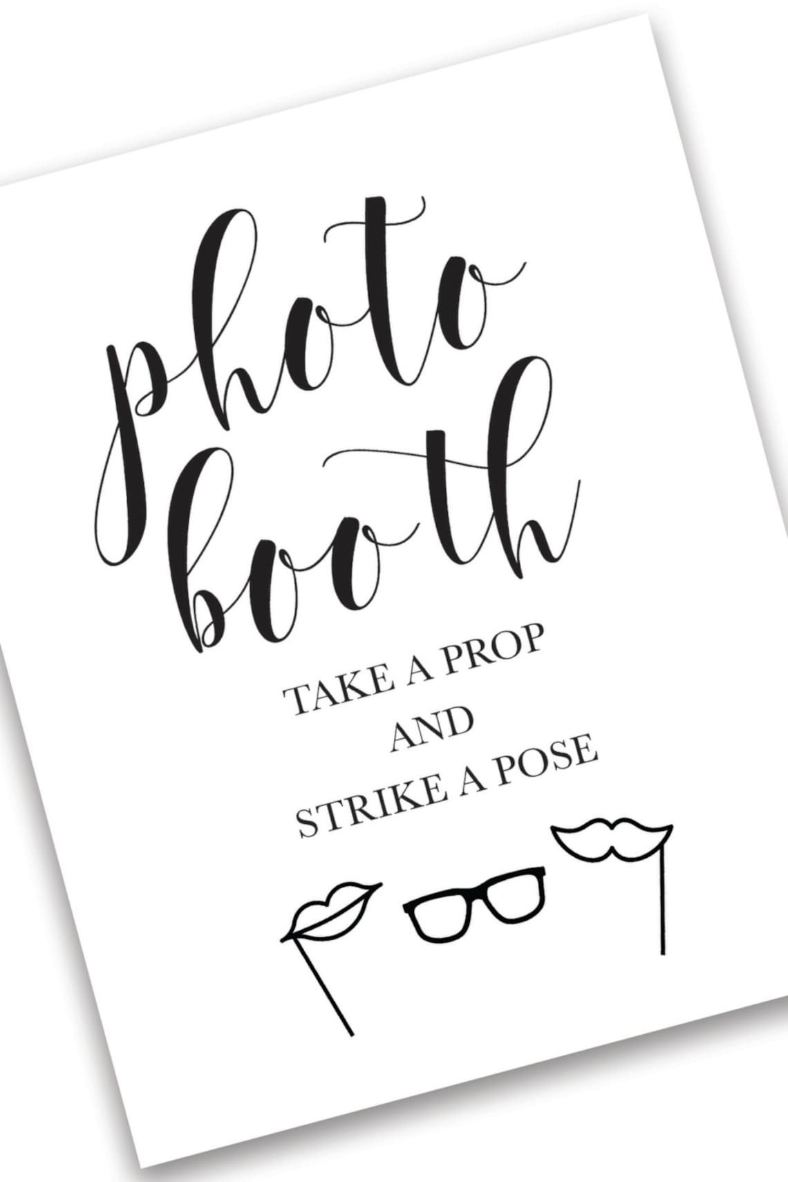 Photo Booth Sign 8x10 Photo Booth Sign Wedding Sign Grab Etsy