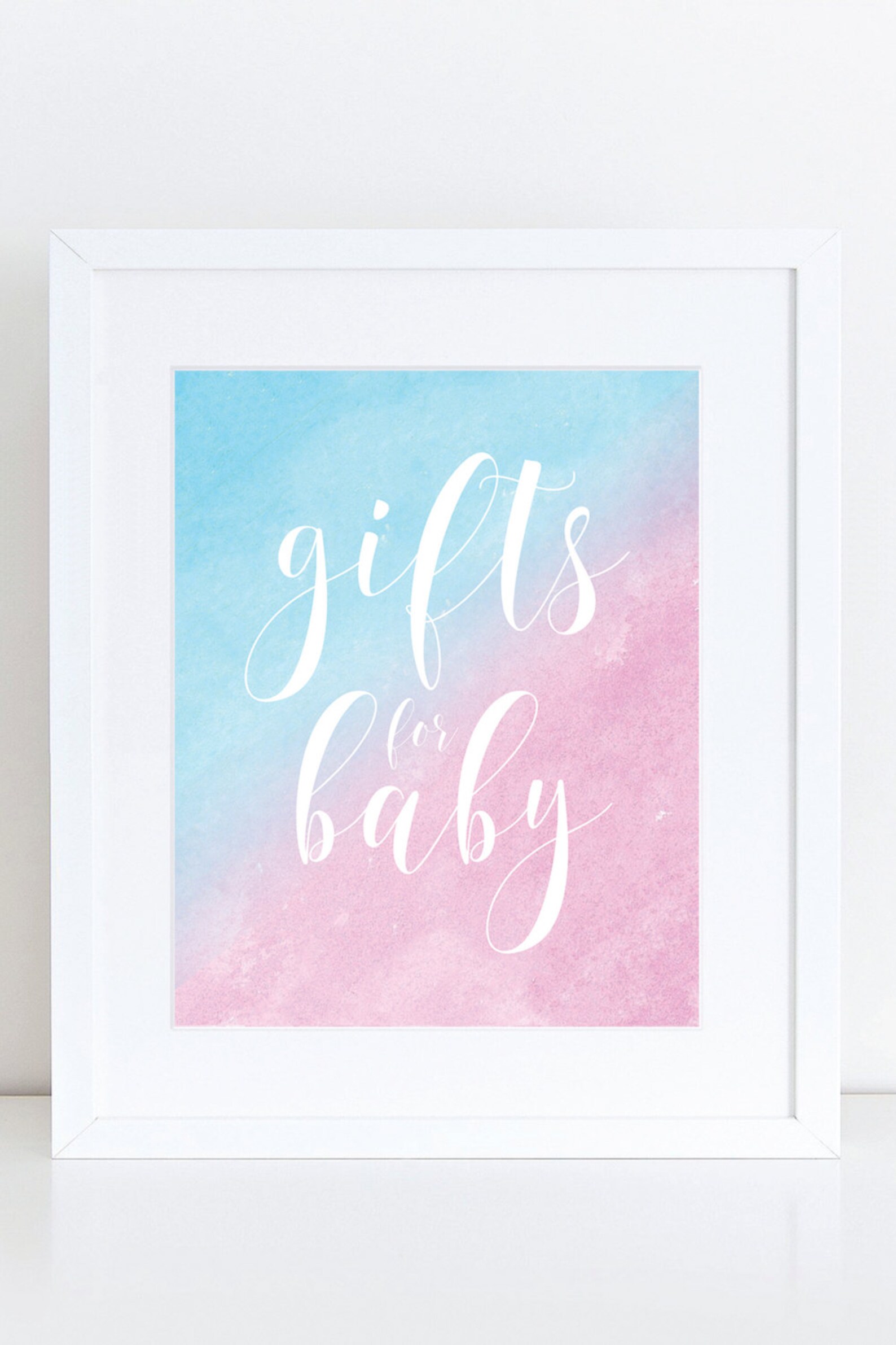 Baby Shower Gift Table Sign - Gifts for Baby Sign - 8x10 Baby Shower ...