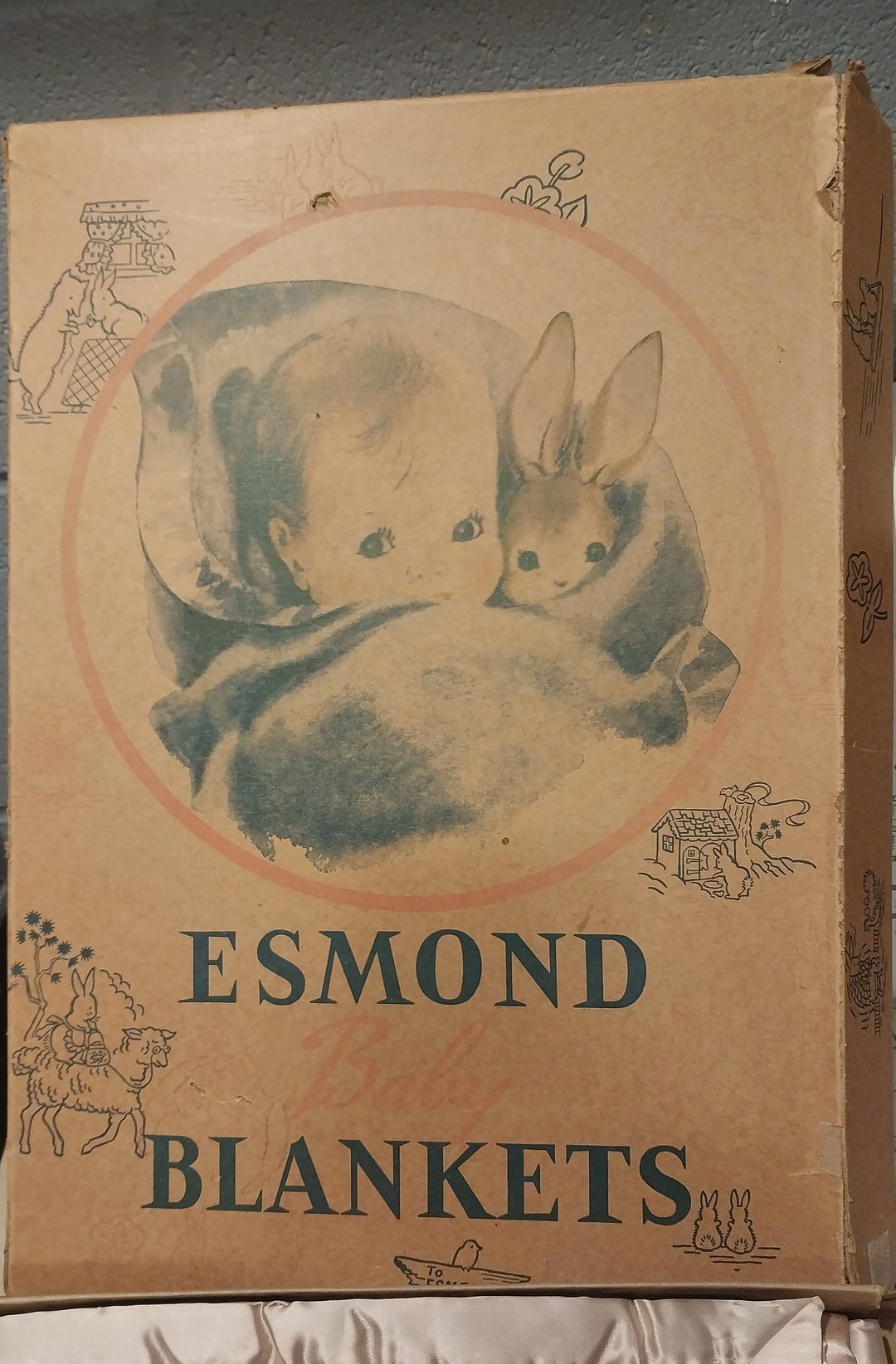 Vintage Esmond Baby Unisex White Blanket Etsy