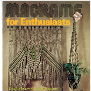 Vintage Macrame Book from 1975 with 12 patterns - PDF download