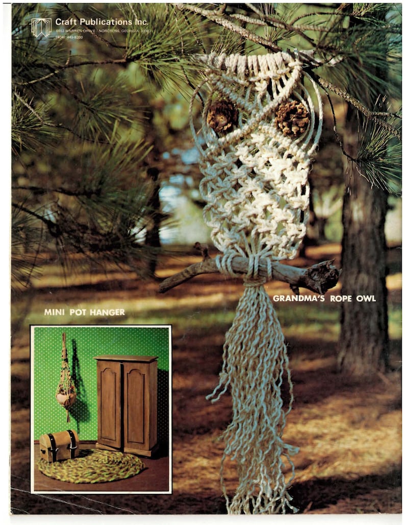 Vintage Macrame Book From 1975 With 12 Patterns PDF Download Etsy
