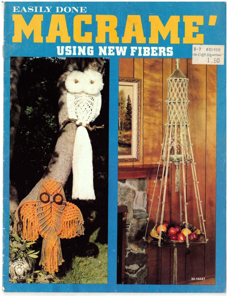 Vintage Macrame Book From 1977 With 14 Patterns PDF Download Etsy