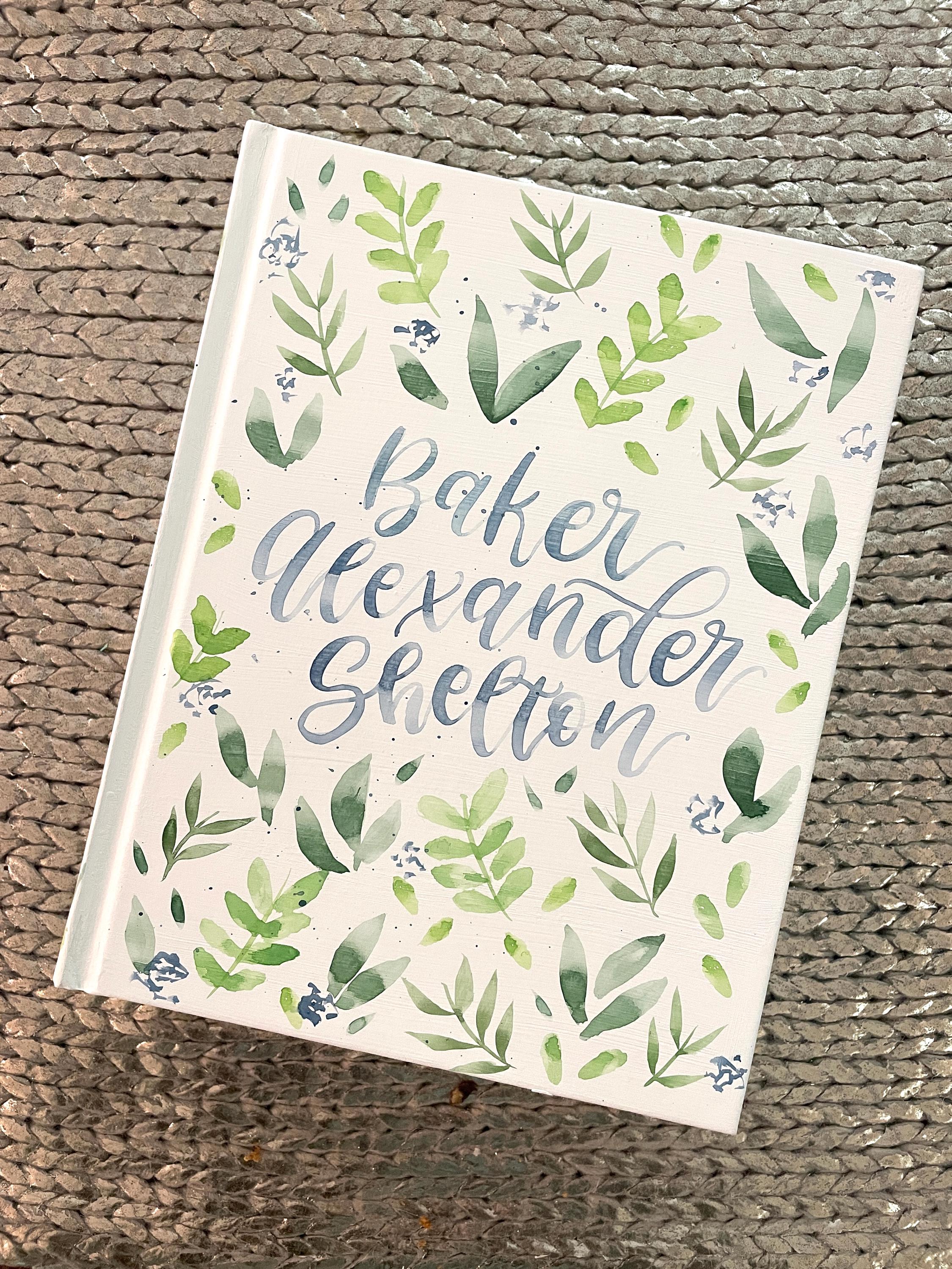 Hand Painted, Watercolor Customized Bibles - Full Foliage