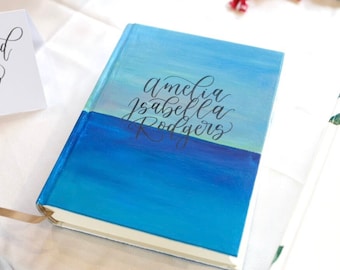 Hand Painted Customized Bible - Ocean