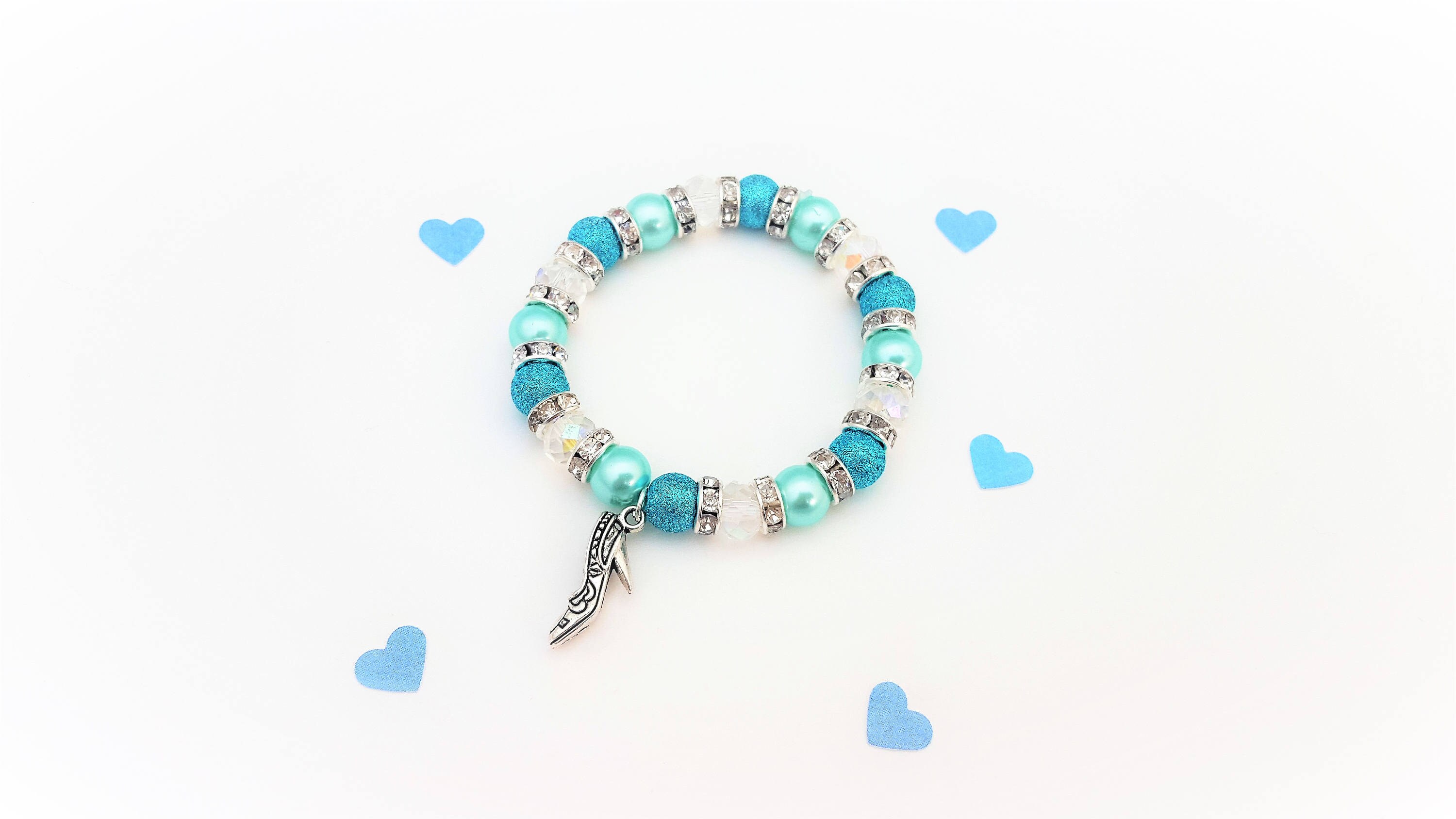 Shoe Charm Bracelet Kids Bracelet Crystal Jewellery Shoe Etsy