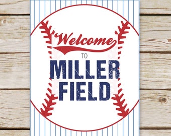 Baseball Willkommensschild - personalisierte DIGITALE DATEI - Baseball Geburtstagsschild - Baseball Babyparty - Baseball Party - Baseball maßgeschneidertes Schild