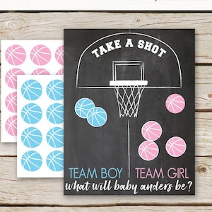 Basketball Gender Reveal Vote Board *CUSTOMIZED* - DIGITAL PRINTABLE - Gender Reveal Sign, Basketball Shower, Basketball Gender Reveal Party