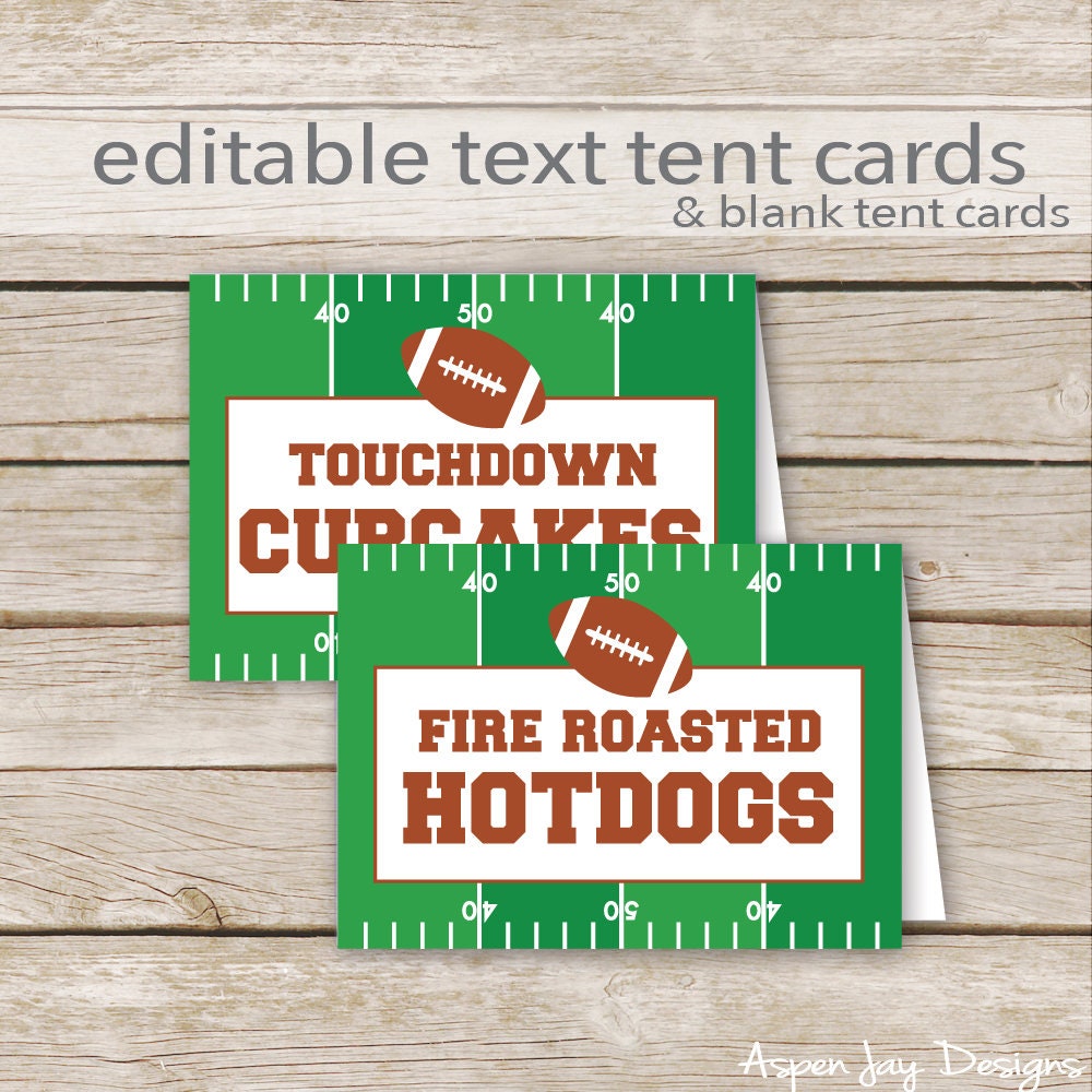 Baby shower PLACE CARDS or FOOD TENTS editable printable with green al –  Studio 118