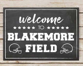 Football Welcome Sign DIGITAL PRINTABLE - Football Sign - Football Baby Shower Sign - Football Banner - Birthday - Super Bowl - Chalkboard