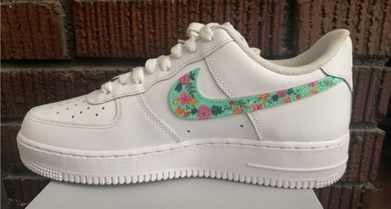 Nike Custom Air Force 1 Bloemen design AF1s - Etsy België