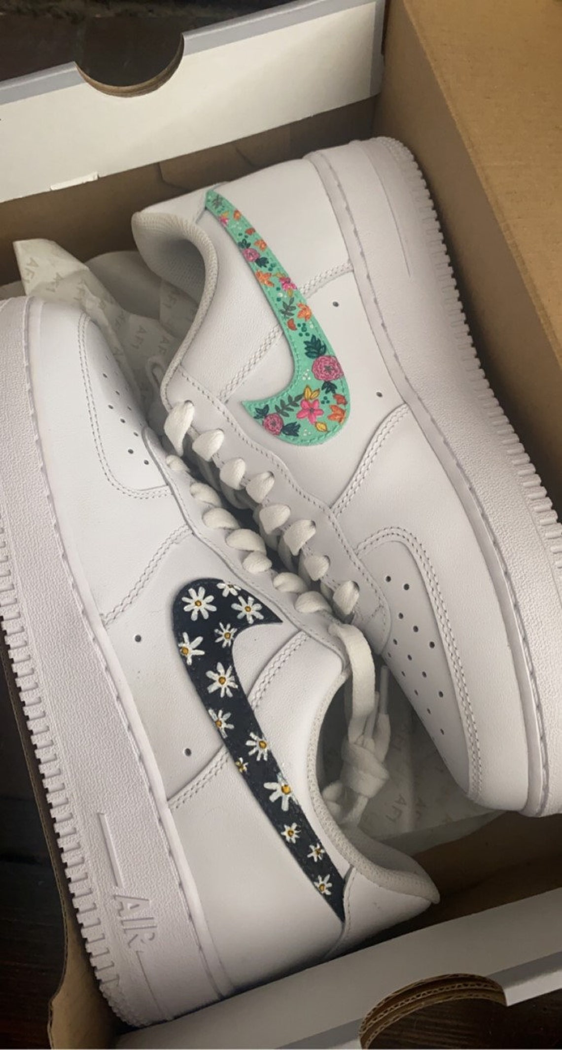 Nike Custom Air Force 1 Floral Design Af1s | Etsy