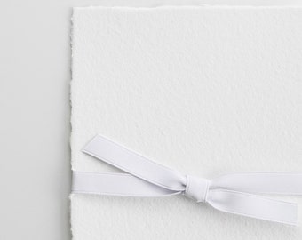 White Velvety Dull Satin Ribbon, Ribbon for Invitations, Tags, Favors, Giftwrap / Three Different Widths